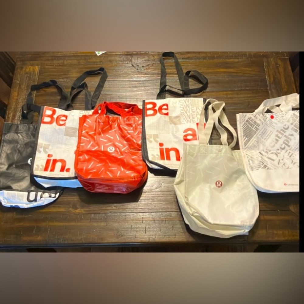 Lululemon Reusable Tote Bag Set of 6